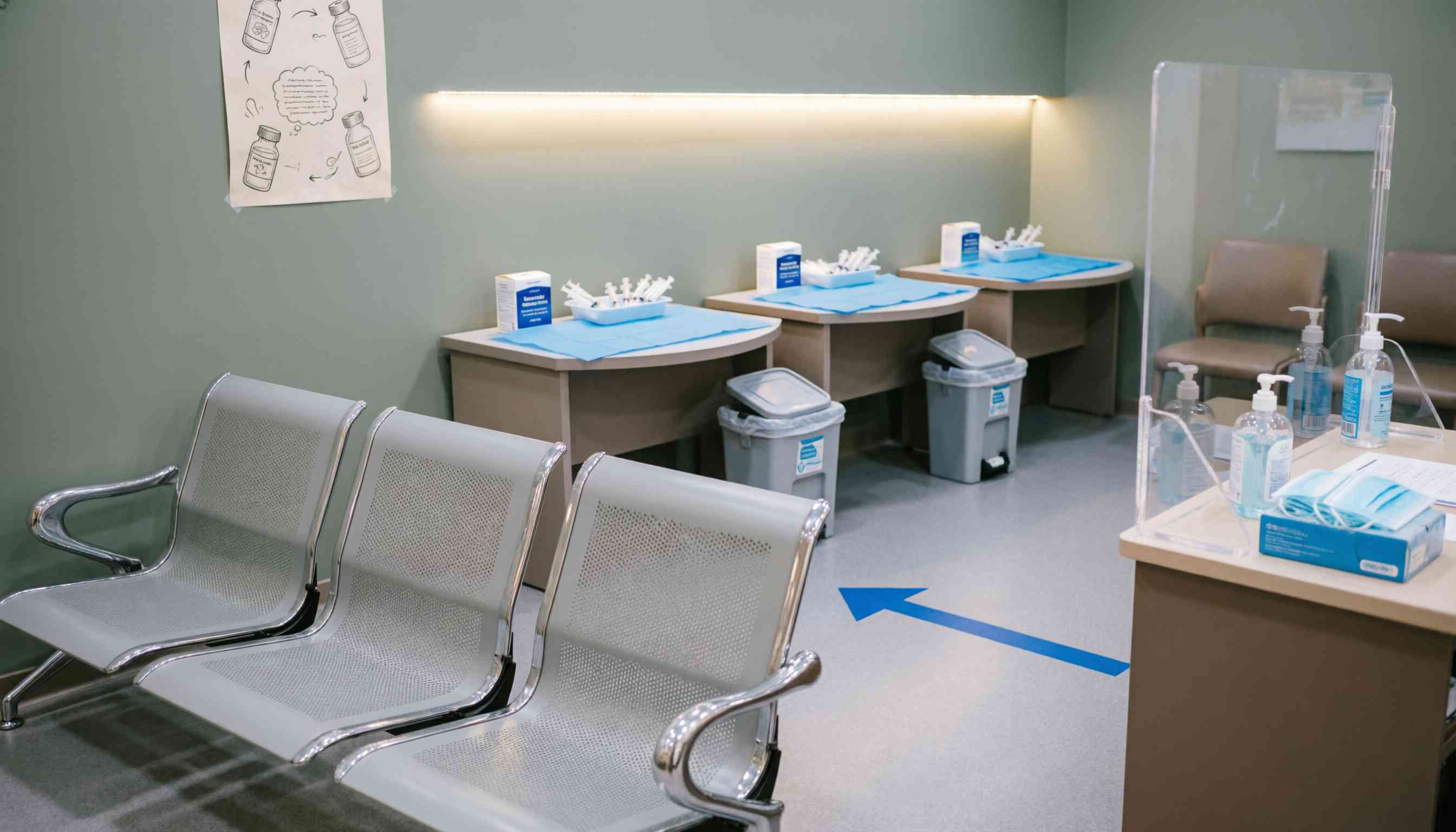 Safety measures during walk-in immunization